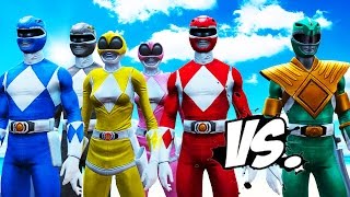 POWER RANGERS VS GREEN RANGER  RED BLUE BLACK YELLOW PINK RANGERS VS GREEN RANGER [upl. by Leftwich5]