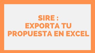 👍 SIRE  COMO DESCARGAR LA PROPUESTA EN EXCEL 👉Estudio Contable En Lima [upl. by Elyssa]