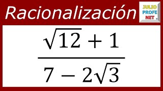 RACIONALIZACIÓN MEDIANTE CONJUGACIÓN  Ejercicio 7 [upl. by Ellenoj]