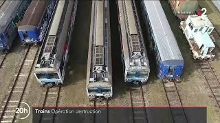 Cimetière de trains en SeineMaritime JT 20H France 2 [upl. by Neyugn]