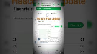 Hascol Share Price Psx news psx hascol share shorts viral [upl. by Goldy946]