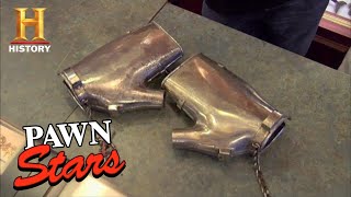 Pawn Stars Seller Makes Bank on Rare Antique Handcuffs Season 1  History [upl. by Feingold872]