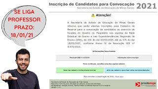 DESIGNAÇÃO SEE MG 2021  Orientações sobre a inscrição para CONTRATAÇÃO TEMPORÁRIA de professores [upl. by Yenor]