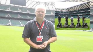 Twickenham Head Groundsman Keith Kent prepares for the 2015 Rugby World Cup [upl. by Wilde272]