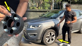 Car Modification from USA to INDIA Installing Wheel Spacers on My Jeep Compass [upl. by Judon564]