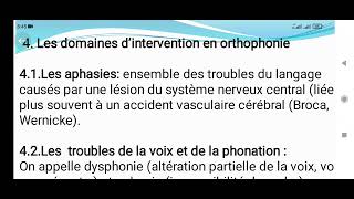 les domaines dintervention en orthophonie 1 les aphasies [upl. by Duane]