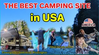 BEST CAMPING SITE IN USAFLOWING LAKE SNOHOMISH WASHINGTONwith inlaws [upl. by Maier]