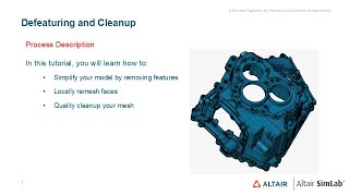 SimLab  Defeaturing and Cleanup [upl. by Marco]