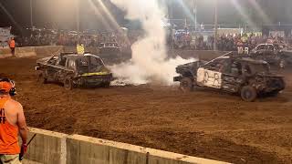 Full size street stock Mokane Missouri 83024 demolition derby [upl. by Zwart]