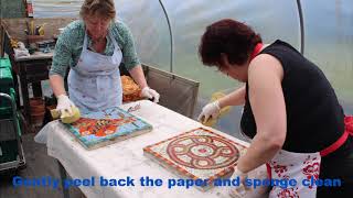 How to create mosaic art indirect method by Sue Kershaw Mosaic Artist [upl. by Erised828]