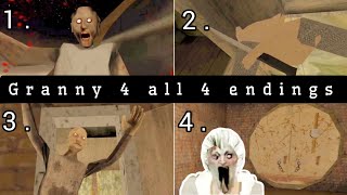 Granny 4 all endings [upl. by Shamus11]