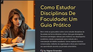 Como Estudar Disciplinas De Faculdade Um Guia Prático [upl. by Yrallih707]