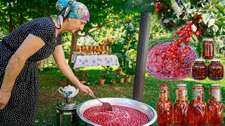 How to harvest cornelian cherry and make jam in the village  1 Hour of Best Recipes [upl. by Fazeli144]