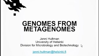 Arctic metagenomes as a scaffold for understanding metatranscriptomic data Jenni Hultman [upl. by Adala]