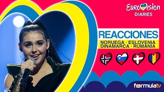 EUROVISIÓN 2023 Reacción a Noruega Eslovenia Dinamarca y Rumanía 🇳🇴 🇸🇮 🇩🇰 🇷🇴  Eurovisión Diaries [upl. by Ahsaz]