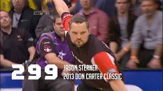 PBA Nearly Perfect  Jason Sterners 299 Game in the 2013 Don Carter Classic [upl. by Nnylyahs]