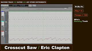 Crosscut Saw Backing Track  Eric Clapton [upl. by Atteuqram]