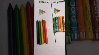 PLASTIC CRAYON🆚 OIL PASTELS WHICH COLOUR IS BEST ❓😱💯shortvideoyoutubeshortsviralvideo [upl. by Gianni144]