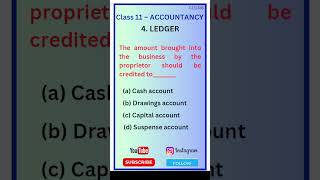 Ledger  Question  6  MCQ  Class 11 Accountancy shorts [upl. by Biles]