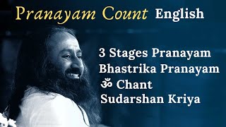 Pranayam Count Art of Living English  Pranayam Count Sudarshan Kriya  Pranayam Count English [upl. by Ahseuqal]