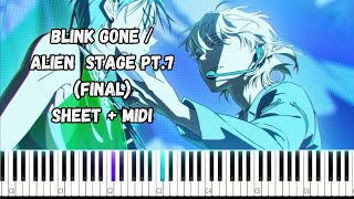 Blink Gone  Alien Stage pt7 FINAL PIANO TUTORIAL SHEET  MIDI piano [upl. by Enyawad]