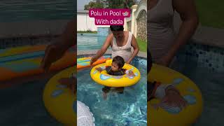 Little baby swimming Pool swimming went viral how to viral baby video trending comedy dance [upl. by Crescin]