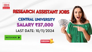 Research Assistant Job Application  Research Assistant Job Description Video [upl. by Coop]