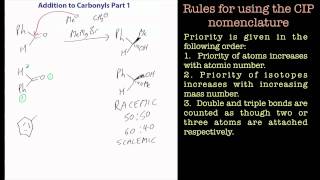 Addition to carbonyls part 1 A Chemistry Tutorial [upl. by Ahsela]