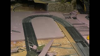 Boones Slot Car Garage “ Behind The Curtain” More Scenery picking up where I left off [upl. by Lonnard]