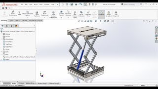 Solidworks tutorial Hydraulic Scissor Lift Assembly and Motion Study [upl. by Aehr256]