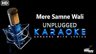 Mere Samne Wali Khidki Mein  Unplugged Karaoke With Lyrics  Kishore Kumar  Hindi Karaoke [upl. by Tada326]