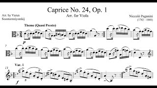 Paganini  Caprice No 24 viola [upl. by Notniuq]