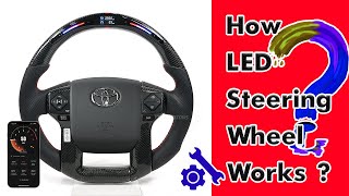 How LED Steering Wheel Works with Latest LED Kit Galaxy Pro on Toyota Prado OHC Motors 2024 [upl. by Whetstone]