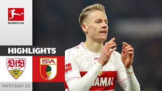 Stuttgart Remains In Top 3  VfB Stuttgart  FC Augsburg 30  Highlights  MD16 – Bundesliga 2324 [upl. by Melvin]