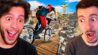 Desci a FAVELA DO RIO de BICICLETA Ft lipao gamer [upl. by Given]