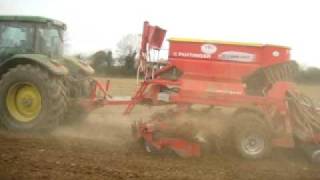 John Deere 7820 with Pottinger Terrasem 4000 Drilling Spring Barley 2009 [upl. by Solnit]