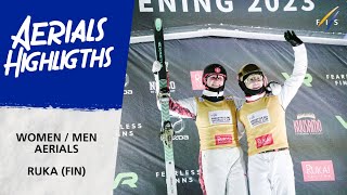 Highlights Aerials Ruka 2023  FIS Freestyle Skiing World Cup 2324 [upl. by Eladnyl]