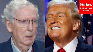 BREAKING NEWS Mitch McConnell Reacts To Trumps 2024 Election Victory [upl. by Ardnasirhc753]