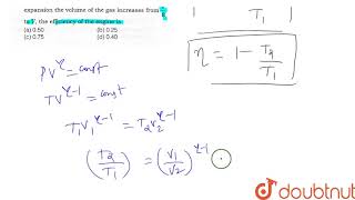 A monoatomic ideal gas is used in a carnot engine as the working substance If during the [upl. by Atiran]