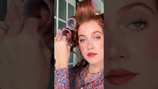 1970s hair tutorial I followed Farrah Fawcetts curl pattern 💛 hairstyle hairtutorial [upl. by Ahsinwad]