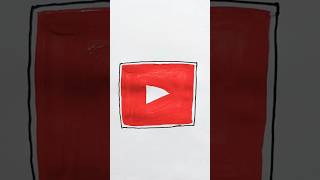 Youtube Symbol Acrylic Painting For Kids symbols logo shorts viralshorts painting trending [upl. by Yahska]