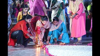 Chennai Residents Come Together To Create Large India Map With Diyas in the City  Trending City [upl. by Gruver]