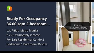 Ready For Occupancy 3600 sqm 2bedroom Residential Condo For Sale in Las Pinas [upl. by Ilehs618]