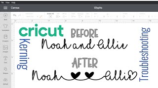 How To Use and Troubleshoot Glyphs In Cricut Design Space 2021 [upl. by Henig]