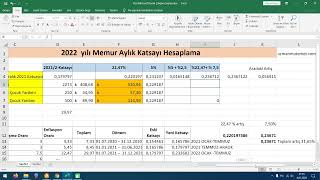 2022 Memur Aylık Katsayı Hesaplama  Enflasyon OranıToplu Sözleşme Oranı Hesaplama 2997 Zam [upl. by Om961]