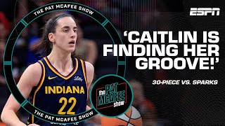 Caitlin is finding her groove Drops 30piece vs LA Sparks 🙌  The Pat McAfee Show [upl. by Nytsirk25]