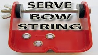 How to Serve a string using a serving tool Archery bow string [upl. by Auqined]