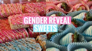 MAKING SWEETS FOR OUR GENDER REVEAL [upl. by Suolevram638]