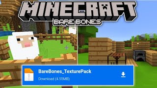 BARE BONES TEXTURE PACK  MCPE 118119 [upl. by Ahsinauj907]