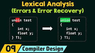 Errors and Error Recovery in Lexical Analysis [upl. by Nyladnor]